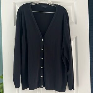Women's Long Sleeve Performance Fine Gauge V-Neck Button Front Cardigan Sweater